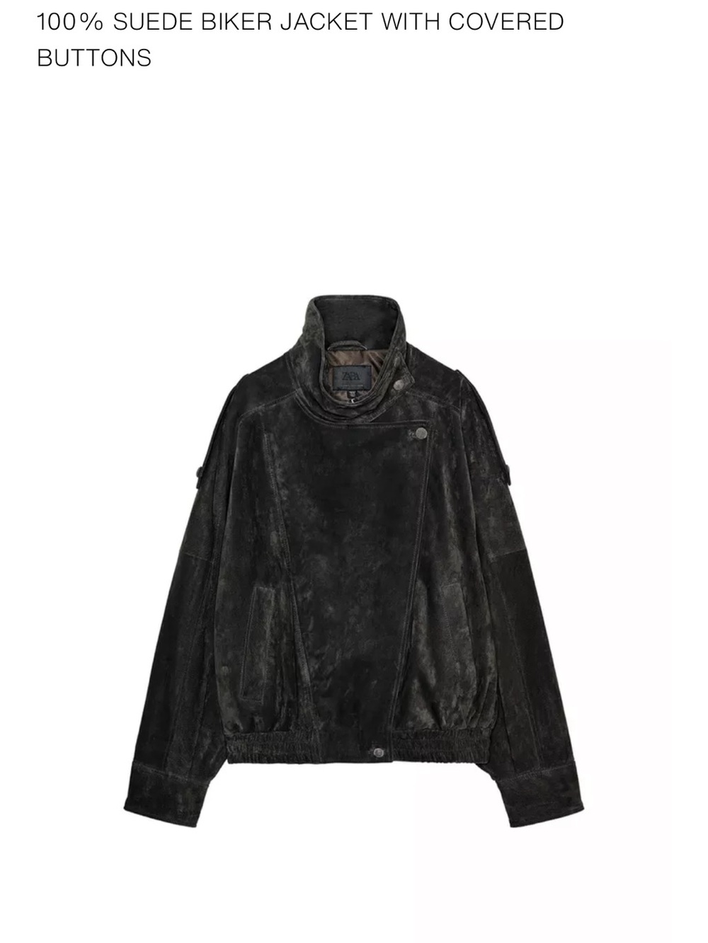 Zara 100% suede biker jacket
